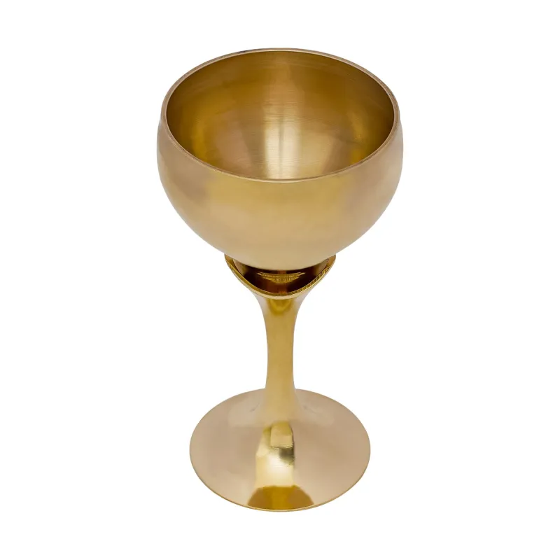 Small Princely Solid Brass Chalice / Goblet