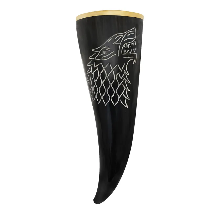 Fenrir Wolf Genuine Drinking Horn