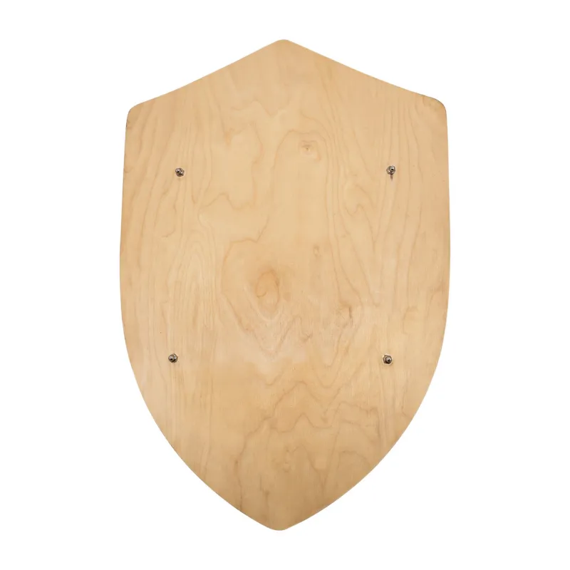 Customizable Wooden Shield Natural Small