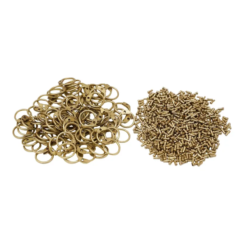 Loose Chainmail Rings, Solid Brass Round Rings with Round Rivets, 8mm 17gauge