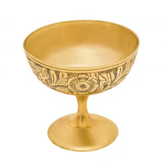 Medieval Knight Small Brass Chalice / Goblet