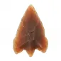 Historic Flint Stone Stemmed Hunting Arrowhead Brown 4cm