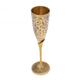 The Princely Banquet Champagne Glasses Solid Brass Chalice