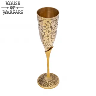 The Princely Banquet Champagne Glasses Solid Brass Chalice