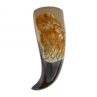 The Fenrir Wolf Genuine Drinking Horn