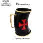 Templar Knight Large Medieval Horn Tankard