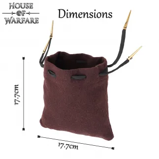 Medieval Merchant Woolen Drawstring Pouch