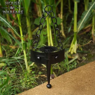 Medieval Castle Chained Wall Mounting Hand Forged Candle Stand