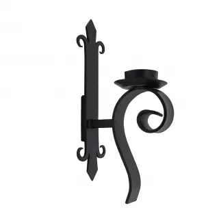 Medieval Castle Rustic Hand Forged Iron Wall Mounting Candle Stand