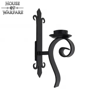 Medieval Castle Rustic Hand Forged Iron Wall Mounting Candle Stand