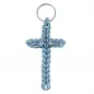 Rustic Chainmail Cross Keychain Mild Steel Butted, 10mm 16gauge