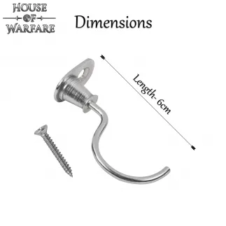 Steel Chromed Wall Hook with Screw