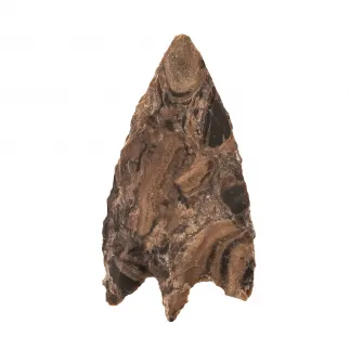 Historic Flint Stone Stemmed Hunting Arrowhead Brown 4.8cm