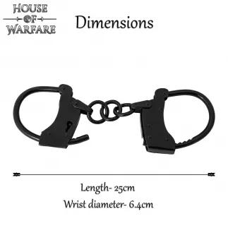 Vintage Hand Forged Handcuffs for LARP Cosplay