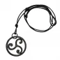 The Celtic Warrior Hand Forged Triskelion Pendant with Leather Cord