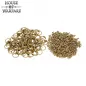 Loose Chainmail Rings, Solid Brass Round Rings with Round Rivets, 8mm 17gauge