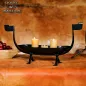 Hand Forged Viking Ship Candle Holder